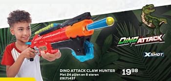 Aanbiedingen Dino attack claw hunter - X-Shot - Geldig van 22/10/2021 tot 07/12/2021 bij Supra Bazar