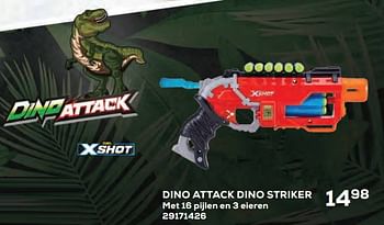 Aanbiedingen Dino attack dino striker - X-Shot - Geldig van 22/10/2021 tot 07/12/2021 bij Supra Bazar
