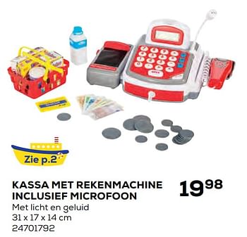Aanbiedingen Kassa met rekenmachine inclusief microfoon - Huismerk - Supra Bazar - Geldig van 22/10/2021 tot 07/12/2021 bij Supra Bazar