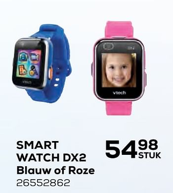 Aanbiedingen Smart watch dx2 blauw of roze - Vtech - Geldig van 22/10/2021 tot 07/12/2021 bij Supra Bazar