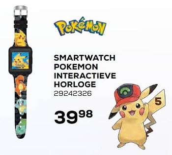 Aanbiedingen Smartwatch pokemon interactieve horloge - Pokemon - Geldig van 22/10/2021 tot 07/12/2021 bij Supra Bazar