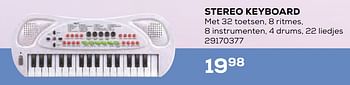 Aanbiedingen Stereo keyboard - Huismerk - Supra Bazar - Geldig van 22/10/2021 tot 07/12/2021 bij Supra Bazar