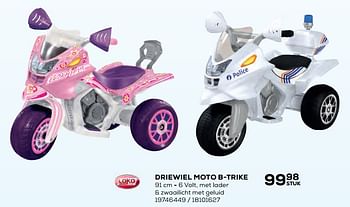 Aanbiedingen Driewiel moto b-trike - Loko toys - Geldig van 22/10/2021 tot 07/12/2021 bij Supra Bazar