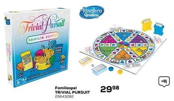 Aanbiedingen Familiespel trivial pursuit - Hasbro - Geldig van 22/10/2021 tot 07/12/2021 bij Supra Bazar