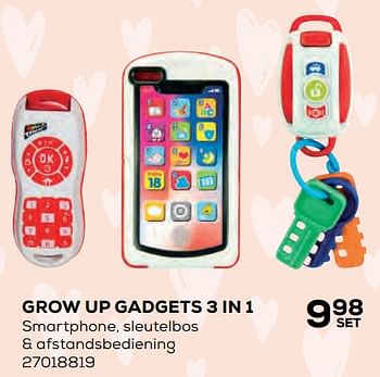 Aanbiedingen Grow up gadgets 3 in 1 - Smoby - Geldig van 22/10/2021 tot 07/12/2021 bij Supra Bazar