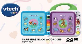 Aanbiedingen Mijn eerste 100 woordjes - Vtech - Geldig van 22/10/2021 tot 07/12/2021 bij Supra Bazar