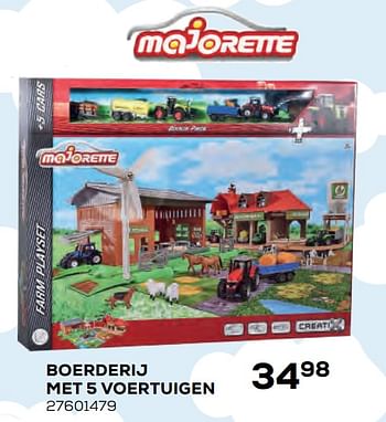 Aanbiedingen Boerderij met 5 voertuigen - Majorette - Geldig van 22/10/2021 tot 07/12/2021 bij Supra Bazar