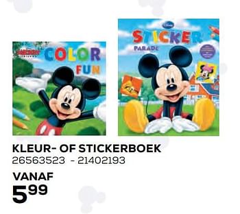Aanbiedingen Kleur- of stickerboek - Disney - Geldig van 22/10/2021 tot 07/12/2021 bij Supra Bazar