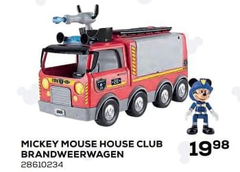 Aanbiedingen Mickey mouse house club brandweerwagen - Disney - Geldig van 22/10/2021 tot 07/12/2021 bij Supra Bazar