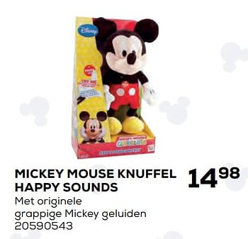 Aanbiedingen Mickey mouse knuffel happy sounds - Disney - Geldig van 22/10/2021 tot 07/12/2021 bij Supra Bazar