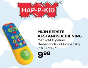 Aanbiedingen Mijn eerste afstandsbediening - Hap P Kid - Geldig van 22/10/2021 tot 07/12/2021 bij Supra Bazar