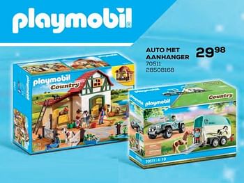 Aanbiedingen Auto met aanhanger 70511 - Playmobil - Geldig van 22/10/2021 tot 07/12/2021 bij Supra Bazar