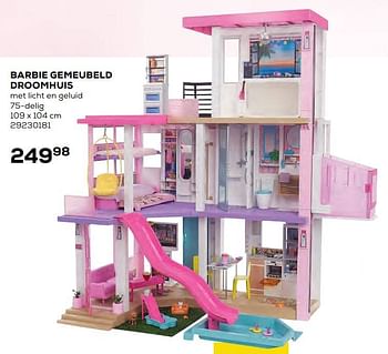 Aanbiedingen Barbie gemeubeld droomhuis - Mattel - Geldig van 22/10/2021 tot 07/12/2021 bij Supra Bazar