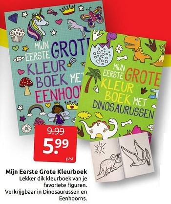 Aanbiedingen Mijn eerste grote kleurboek - Huismerk - Boekenvoordeel - Geldig van 24/10/2021 tot 30/10/2021 bij Boekenvoordeel