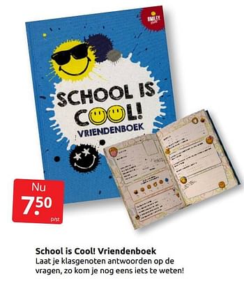 Aanbiedingen School is cool! vriendenboek - Smiley World - Geldig van 24/10/2021 tot 30/10/2021 bij Boekenvoordeel
