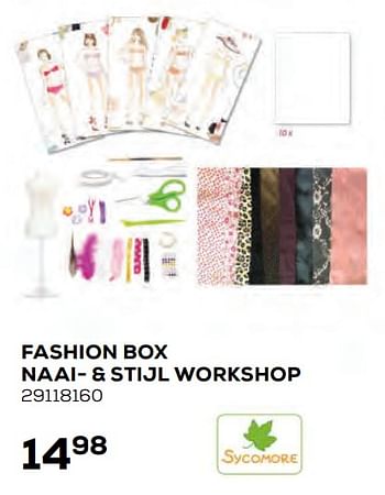 Aanbiedingen Fashion box naai- + stijl workshop - Sycomore - Geldig van 22/10/2021 tot 07/12/2021 bij Supra Bazar