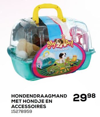 Aanbiedingen Hondendraagmand met hondje en accessoires - My Pet - Geldig van 22/10/2021 tot 07/12/2021 bij Supra Bazar