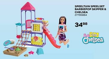 Aanbiedingen Speeltuin speelset barbiepop skipper + chelsea - Mattel - Geldig van 22/10/2021 tot 07/12/2021 bij Supra Bazar