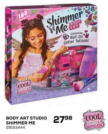 Aanbiedingen Body art studio shimmer me - Cool maker - Geldig van 22/10/2021 tot 07/12/2021 bij Supra Bazar