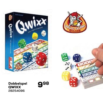 Aanbiedingen Dobbelspel qwixx - White Goblin Games - Geldig van 22/10/2021 tot 07/12/2021 bij Supra Bazar