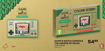 Aanbiedingen Game + watch console the legend of zelda - Nintendo - Geldig van 22/10/2021 tot 07/12/2021 bij Supra Bazar