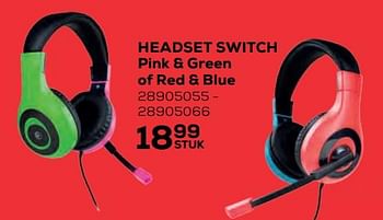 Aanbiedingen Headset switch - Nintendo - Geldig van 22/10/2021 tot 07/12/2021 bij Supra Bazar