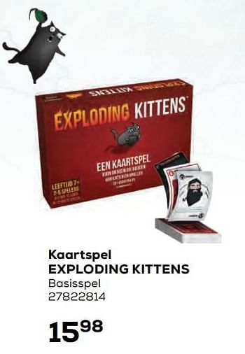Aanbiedingen Kaartspel exploding kittens - Asmodee - Geldig van 22/10/2021 tot 07/12/2021 bij Supra Bazar