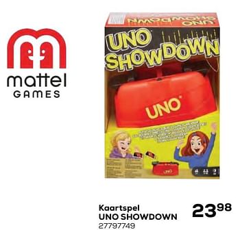 Aanbiedingen Kaartspel uno showdown - Mattel - Geldig van 22/10/2021 tot 07/12/2021 bij Supra Bazar