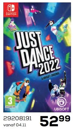 Aanbiedingen Nintendo switch just dance 2022 - Ubisoft - Geldig van 22/10/2021 tot 07/12/2021 bij Supra Bazar