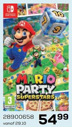 Aanbiedingen Nintendo switch mario party superstars - Nintendo - Geldig van 22/10/2021 tot 07/12/2021 bij Supra Bazar