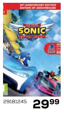 Aanbiedingen Nintendo switch sonic racing - Sega - Geldig van 22/10/2021 tot 07/12/2021 bij Supra Bazar