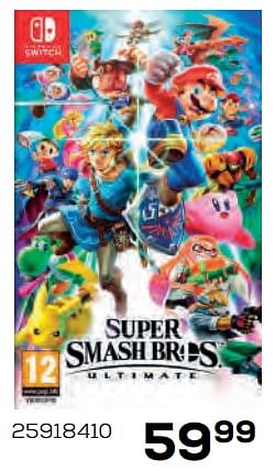 Aanbiedingen Nintendo switch super smash bros ultimate - Nintendo - Geldig van 22/10/2021 tot 07/12/2021 bij Supra Bazar