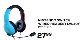 Aanbiedingen Nintendo switch wired headset lvl40y - Nintendo - Geldig van 22/10/2021 tot 07/12/2021 bij Supra Bazar