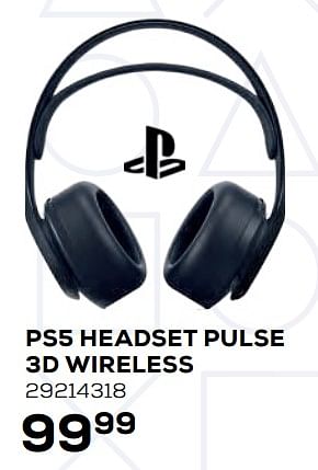 Aanbiedingen Ps5 headset pulse 3d wireless - Sony - Geldig van 22/10/2021 tot 07/12/2021 bij Supra Bazar