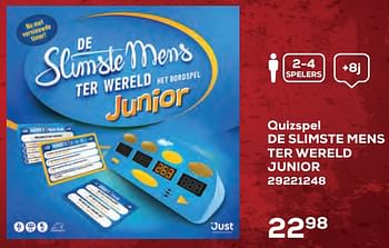Aanbiedingen Quizspel de slimste mens ter wereld junior - Just Games - Geldig van 22/10/2021 tot 07/12/2021 bij Supra Bazar