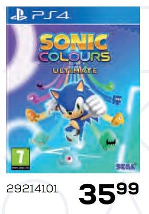 Aanbiedingen Sonic colours ultimate - Sega - Geldig van 22/10/2021 tot 07/12/2021 bij Supra Bazar