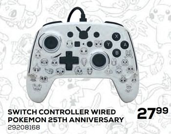 Aanbiedingen Switch controller wired pokemon 25th anniversary - PowerA - Geldig van 22/10/2021 tot 07/12/2021 bij Supra Bazar