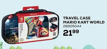 Aanbiedingen Travel case mario kart world - Nintendo - Geldig van 22/10/2021 tot 07/12/2021 bij Supra Bazar