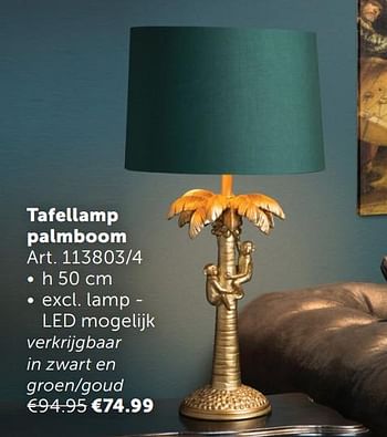 Aanbiedingen Tafellamp palmboom - Geldig van 02/11/2021 tot 29/11/2021 bij Zelfbouwmarkt