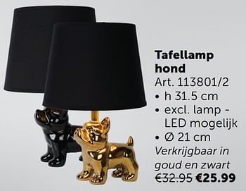 Aanbiedingen Tafellamp hond - Geldig van 02/11/2021 tot 29/11/2021 bij Zelfbouwmarkt