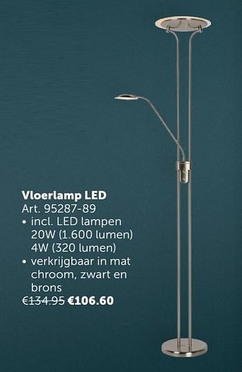 Aanbiedingen Vloerlamp led - Geldig van 02/11/2021 tot 29/11/2021 bij Zelfbouwmarkt