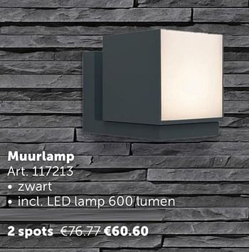 Aanbiedingen Muurlamp 2 spots - Geldig van 02/11/2021 tot 29/11/2021 bij Zelfbouwmarkt