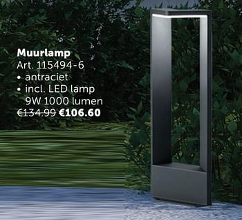 Aanbiedingen Muurlamp antraciet - Geldig van 02/11/2021 tot 29/11/2021 bij Zelfbouwmarkt