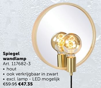 Aanbiedingen Spiegel wandlamp - Geldig van 02/11/2021 tot 29/11/2021 bij Zelfbouwmarkt