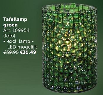 Aanbiedingen Tafellamp groen - Geldig van 02/11/2021 tot 29/11/2021 bij Zelfbouwmarkt
