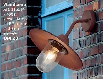 Aanbiedingen Wandlamp - Geldig van 02/11/2021 tot 29/11/2021 bij Zelfbouwmarkt