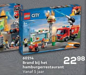 Aanbiedingen 60214 brand bij het hamburgerrestaurant - Lego - Geldig van 22/10/2021 tot 07/12/2021 bij Supra Bazar
