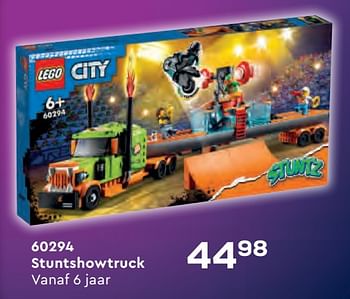 Aanbiedingen 60294 stuntshowtruck - Lego - Geldig van 22/10/2021 tot 07/12/2021 bij Supra Bazar
