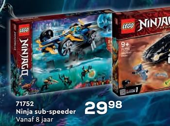 Aanbiedingen 71752 ninja sub-speeder - Lego - Geldig van 22/10/2021 tot 07/12/2021 bij Supra Bazar