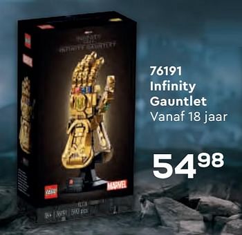 Aanbiedingen 76191 infinity gauntlet - Lego - Geldig van 22/10/2021 tot 07/12/2021 bij Supra Bazar